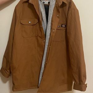 DICKIES’ Fleece Hooded Duck Shirt Jacket